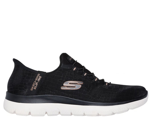 SKECHERS - Basket SUMMITS - Black/rose gold