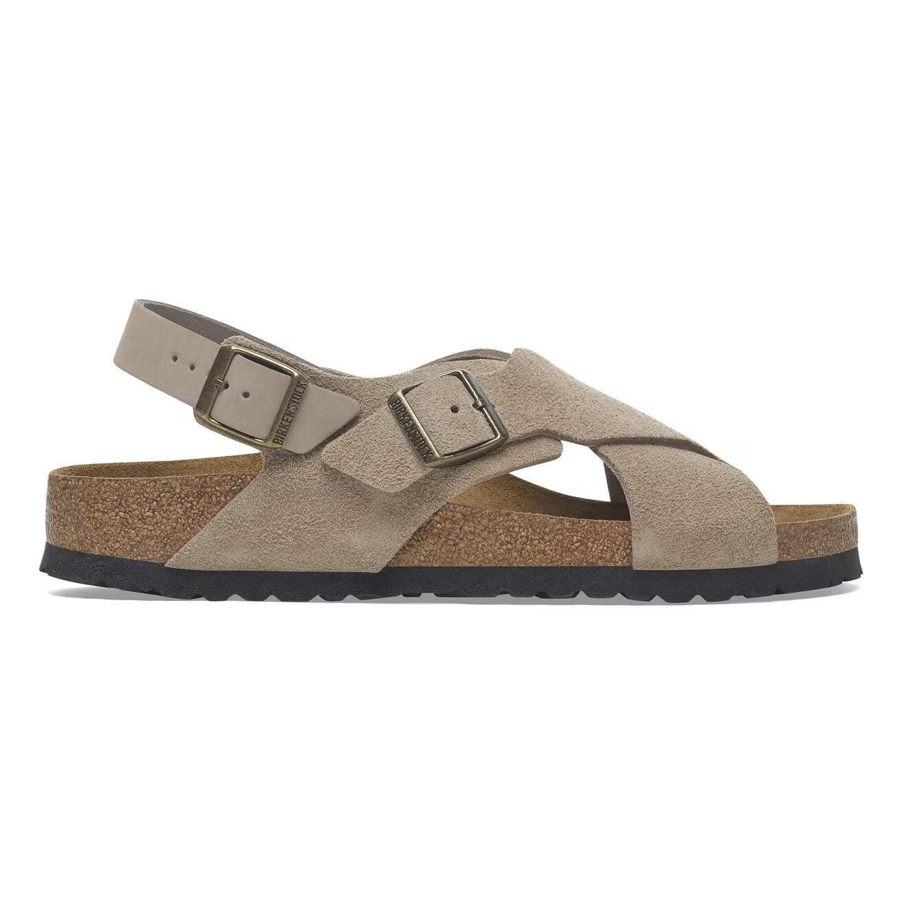 BIRKENSTOCK - Sandale TULUM - Lit de pied souple - Suède - Taupe