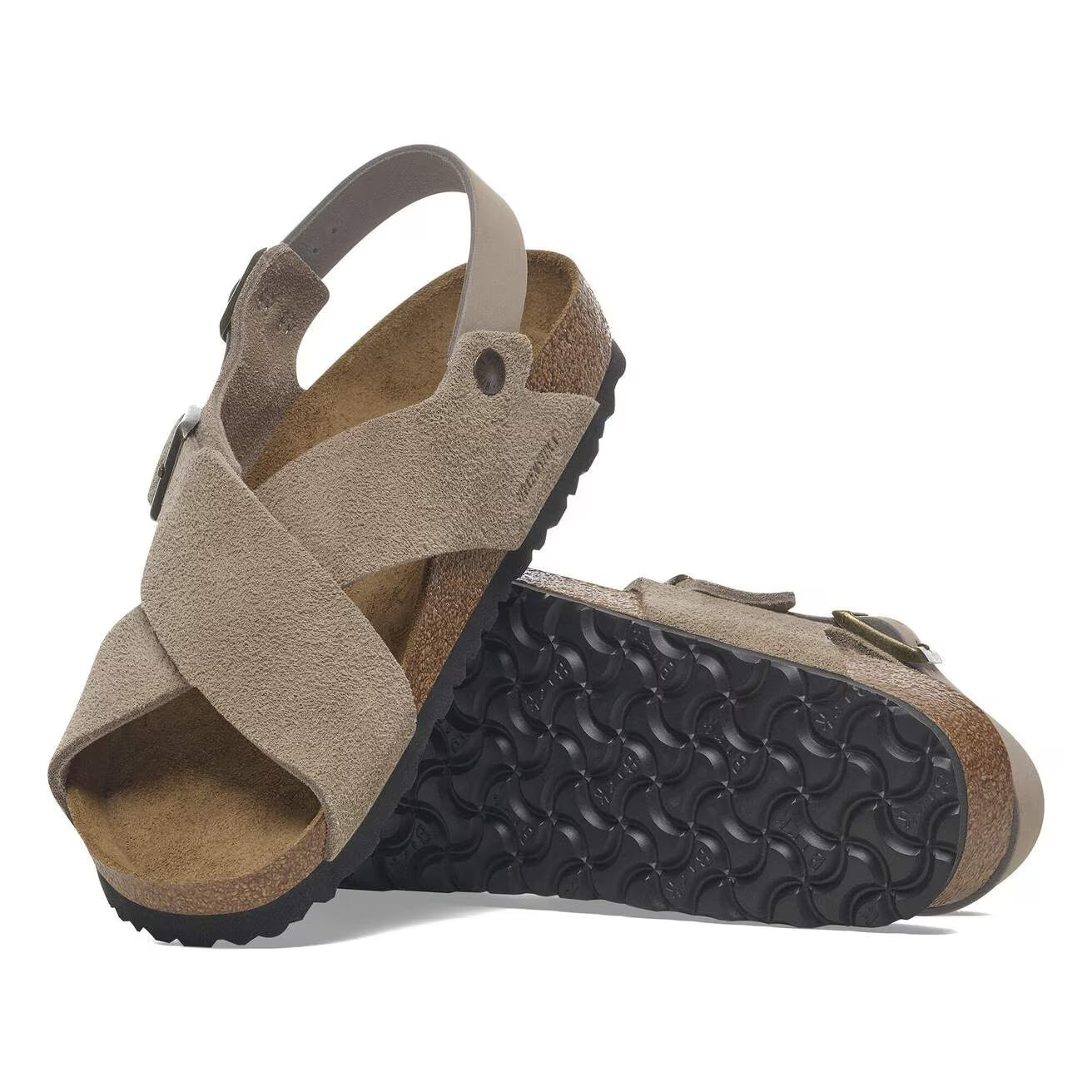 BIRKENSTOCK - Sandale TULUM - Lit de pied souple - Suède - Taupe