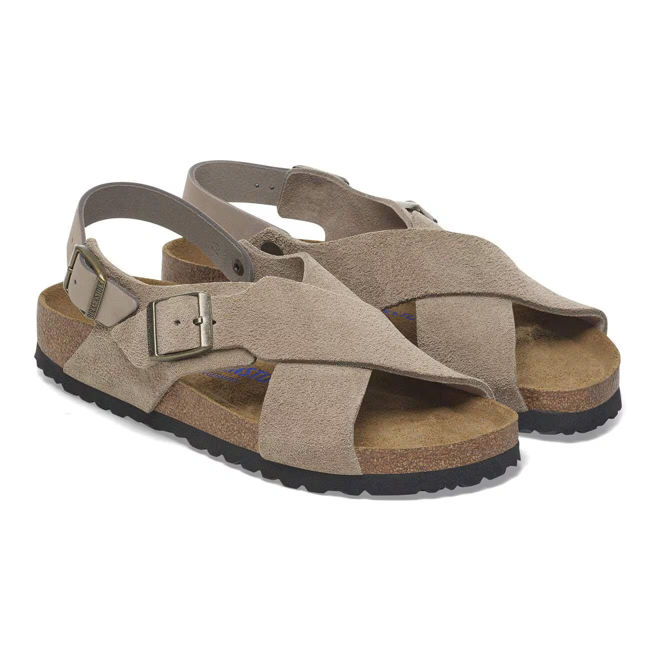 BIRKENSTOCK - Sandale TULUM - Lit de pied souple - Suède - Taupe