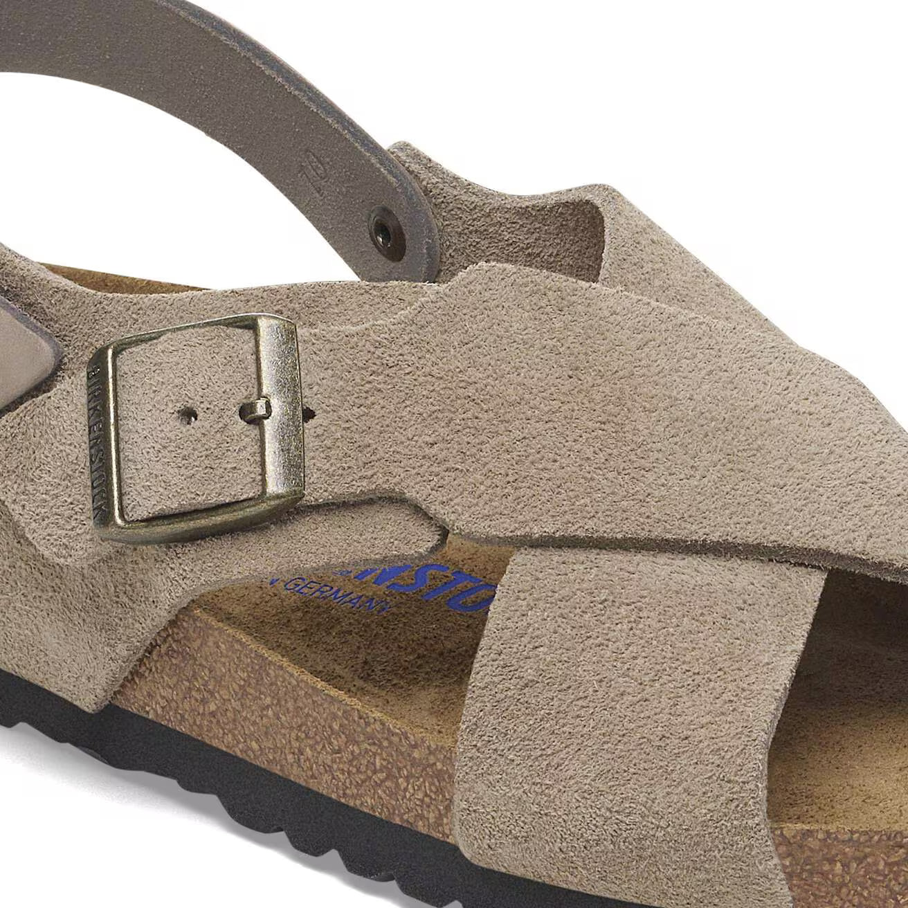 BIRKENSTOCK - Sandale TULUM - Lit de pied souple - Suède - Taupe