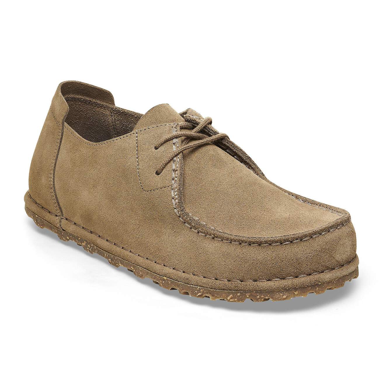 BIRKENSTOCK - Chaussure de ville UTTI LACE - Suède - Gray taupe