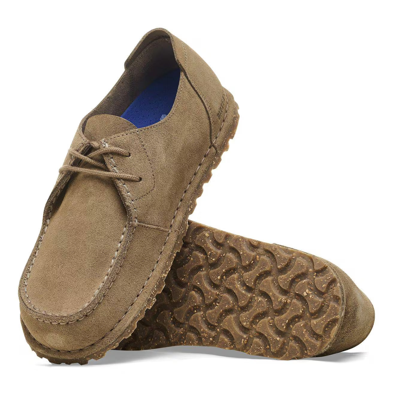BIRKENSTOCK - Chaussure de ville UTTI LACE - Suède - Gray taupe