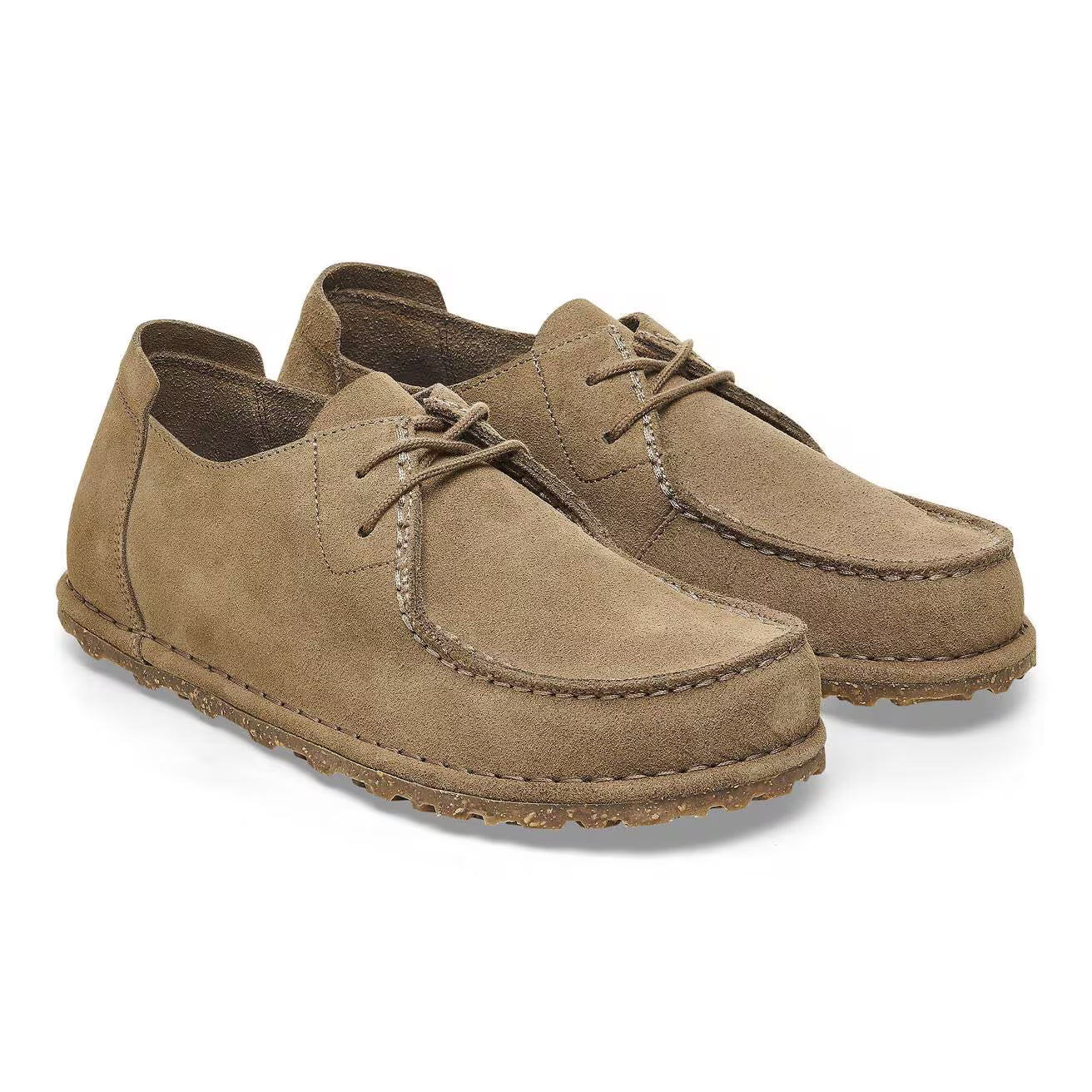BIRKENSTOCK - Chaussure de ville UTTI LACE - Suède - Gray taupe