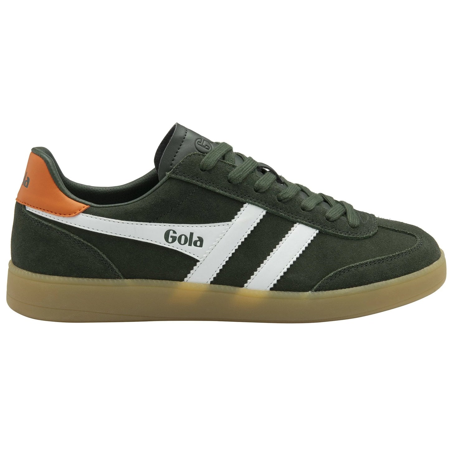 GOLA - Basket VIPER - Daim - Dark khaki/white/moody orange
