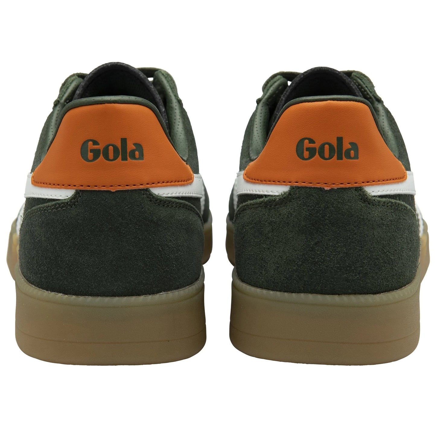 GOLA - Basket VIPER - Daim - Dark khaki/white/moody orange