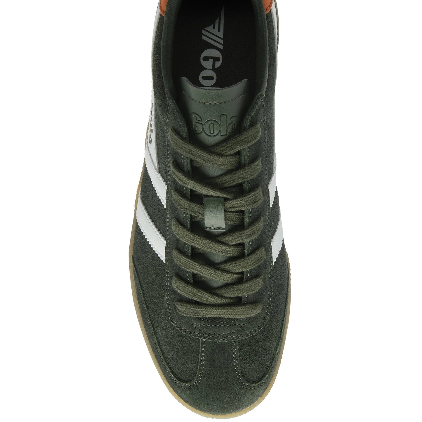 GOLA - Basket VIPER - Daim - Dark khaki/white/moody orange