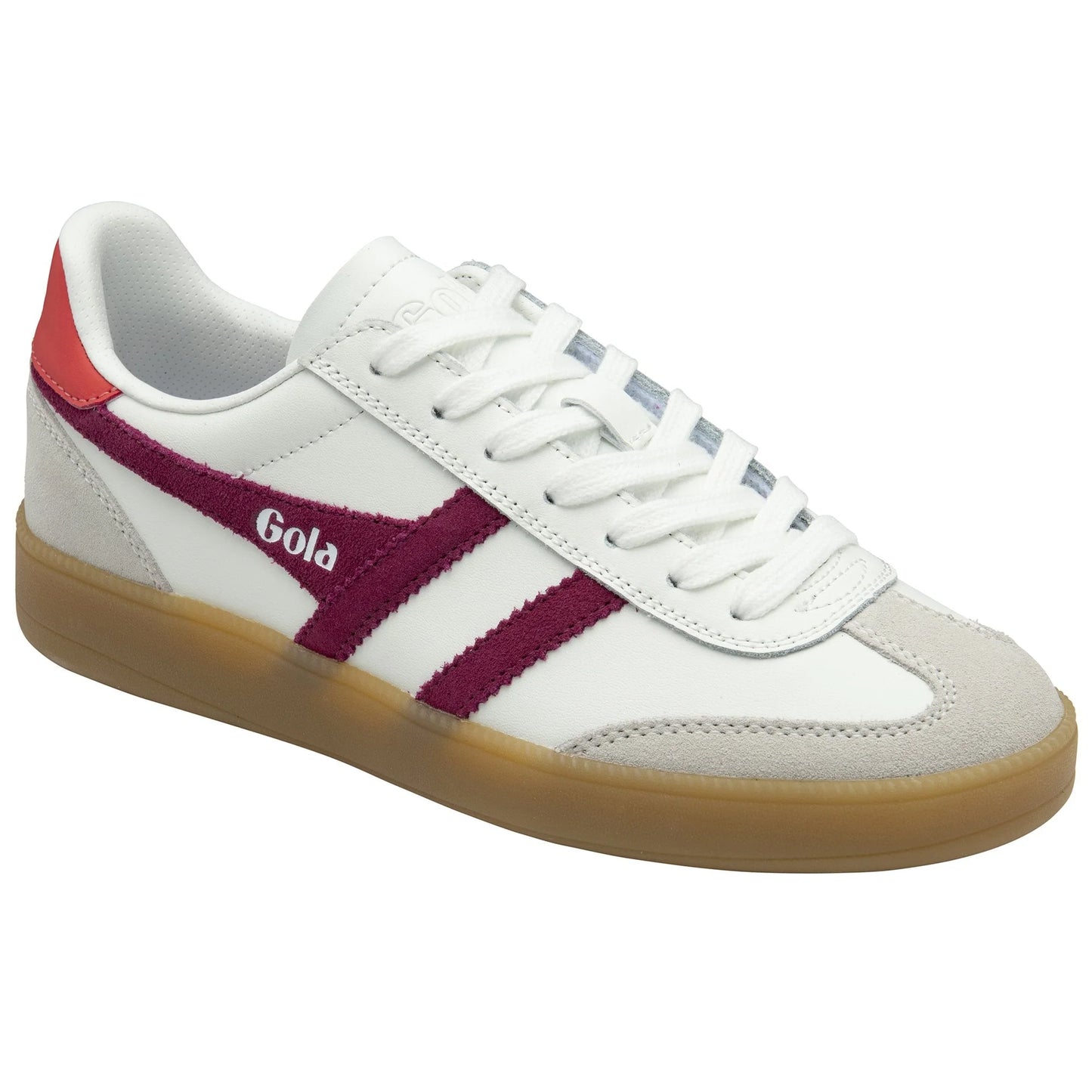 GOLA - Basket VIPER - Cuir - White/cerise/coral