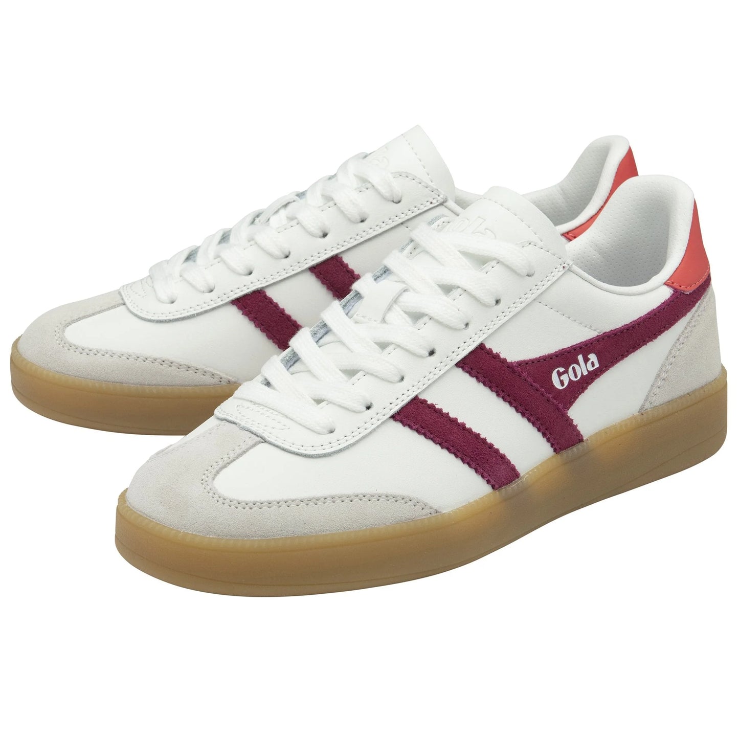GOLA - Basket VIPER - Cuir - White/cerise/coral