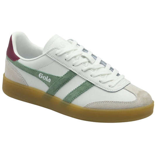 GOLA - Basket VIPER - Cuir - White/green/cerise