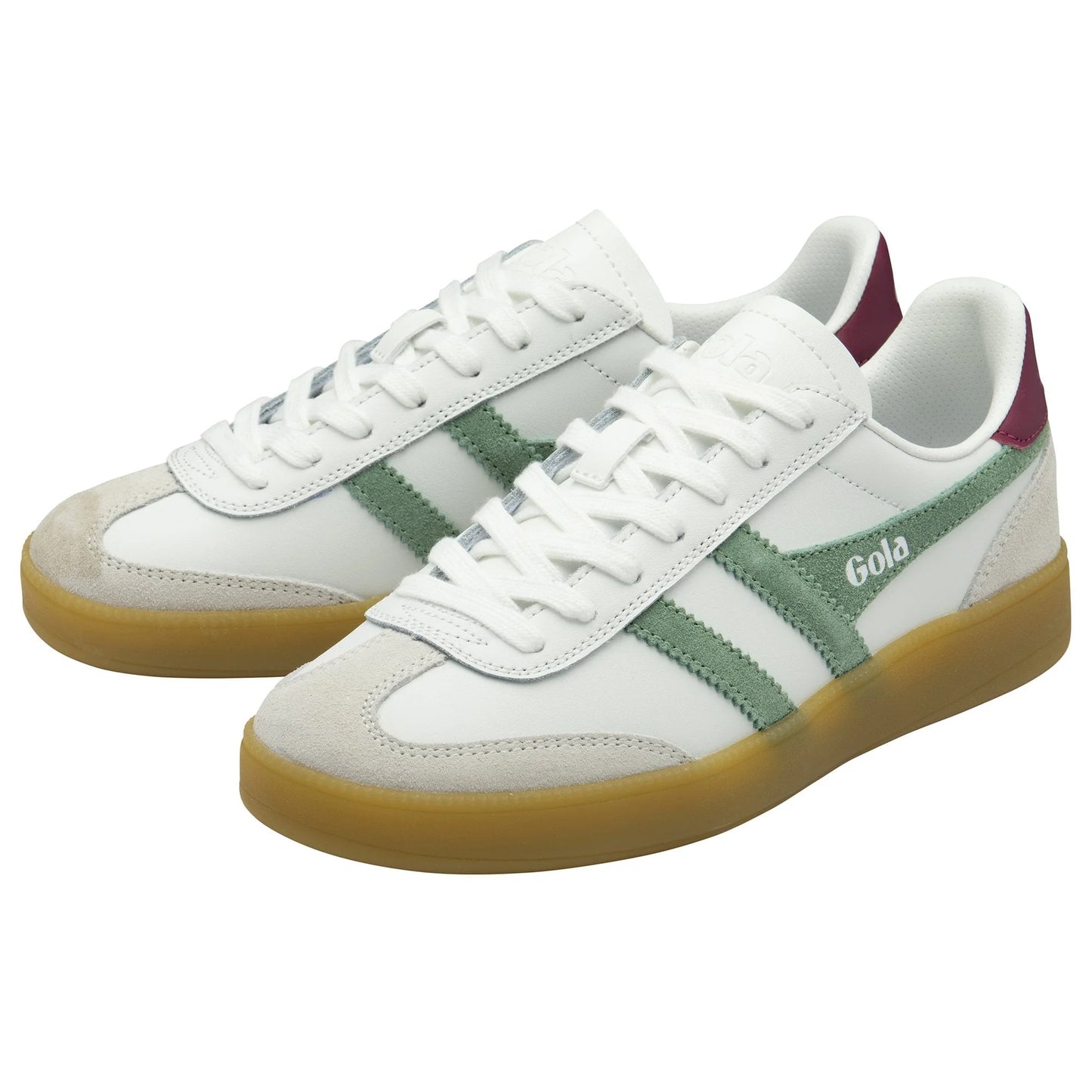 GOLA - Basket VIPER - Cuir - White/green/cerise
