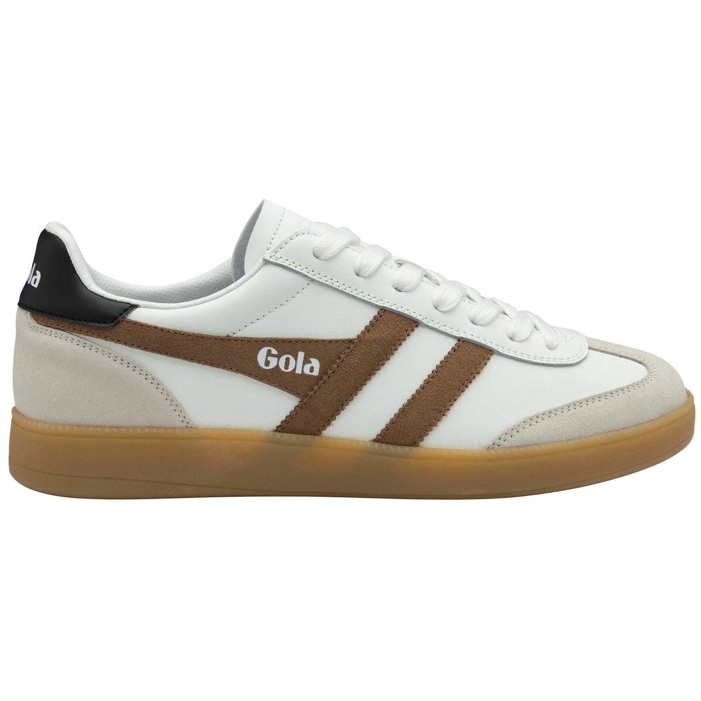 GOLA - Basket VIPER - Cuir - White/tobacco/black