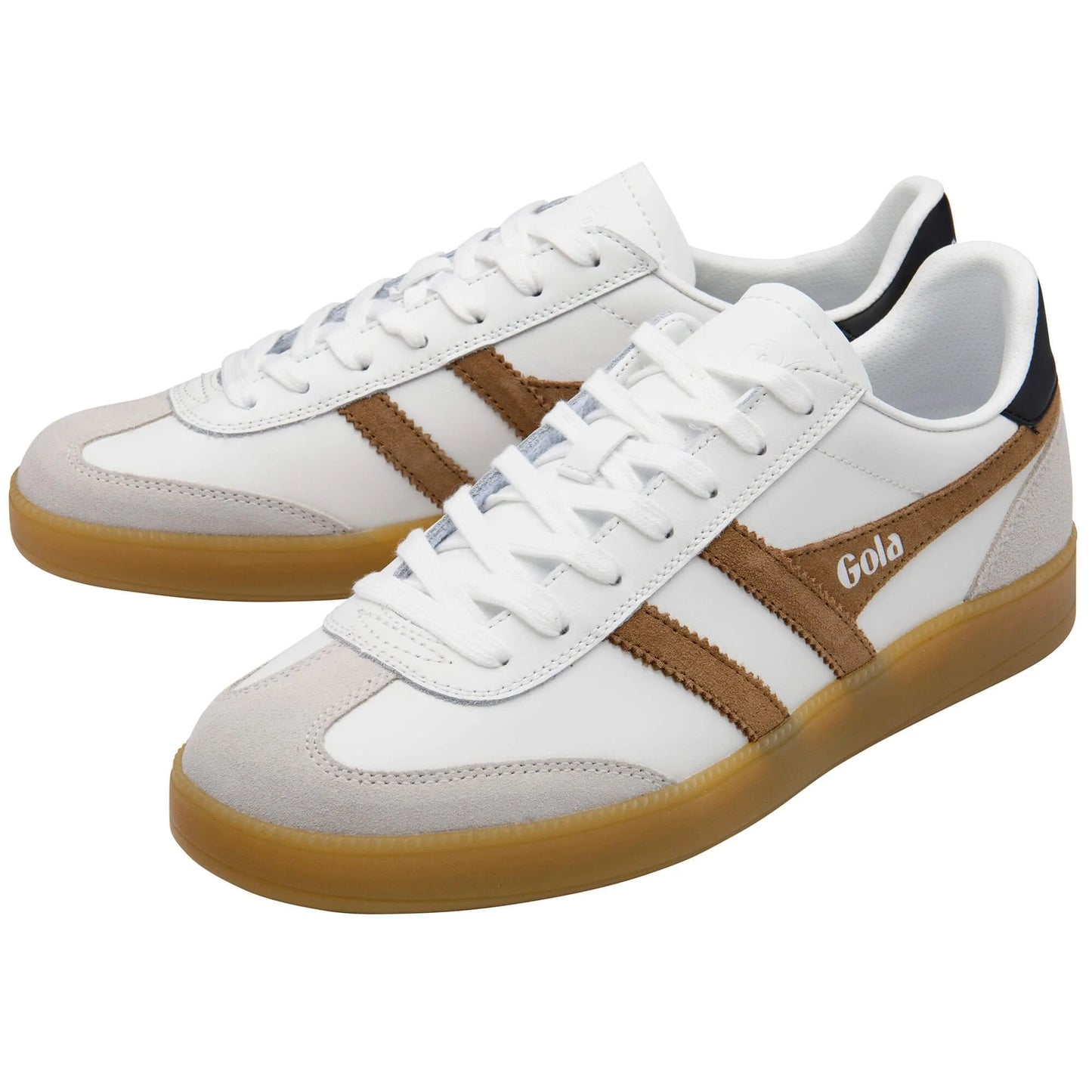 GOLA - Basket VIPER - Cuir - White/tobacco/black