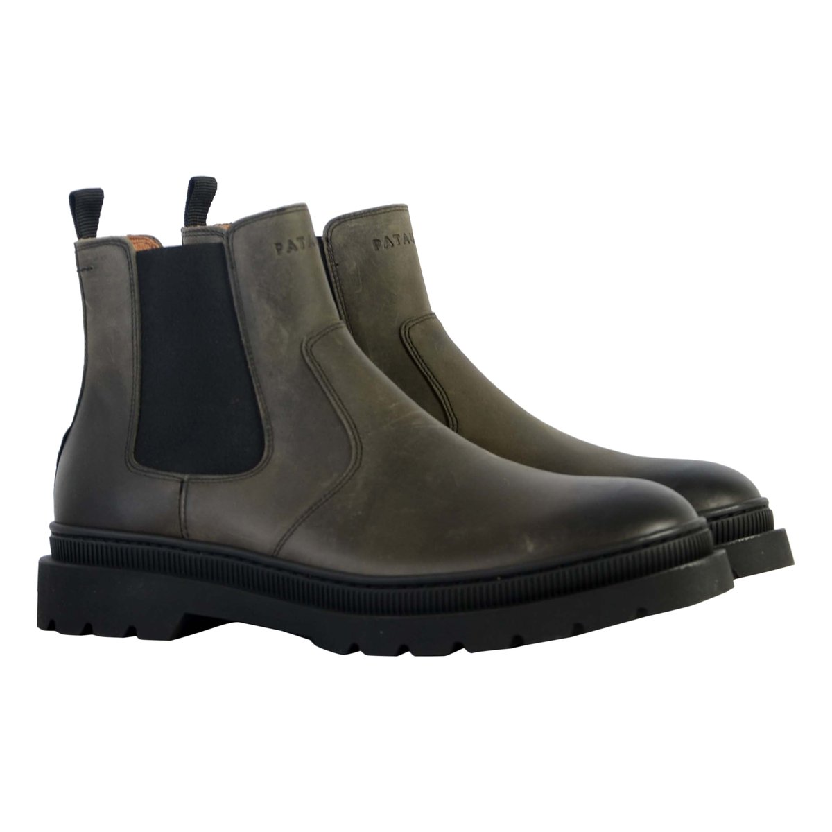 PATAUGAS - Boots VITUS - Cuir waxé - Gris