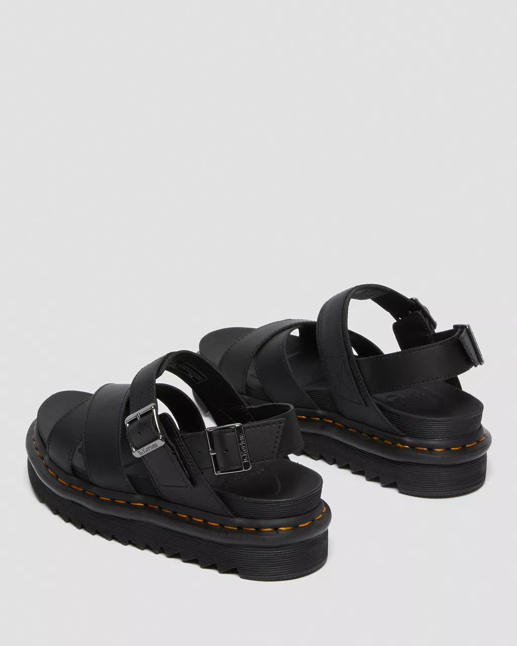 DR. MARTENS - Sandales VOSS II - Cuir - Noir
