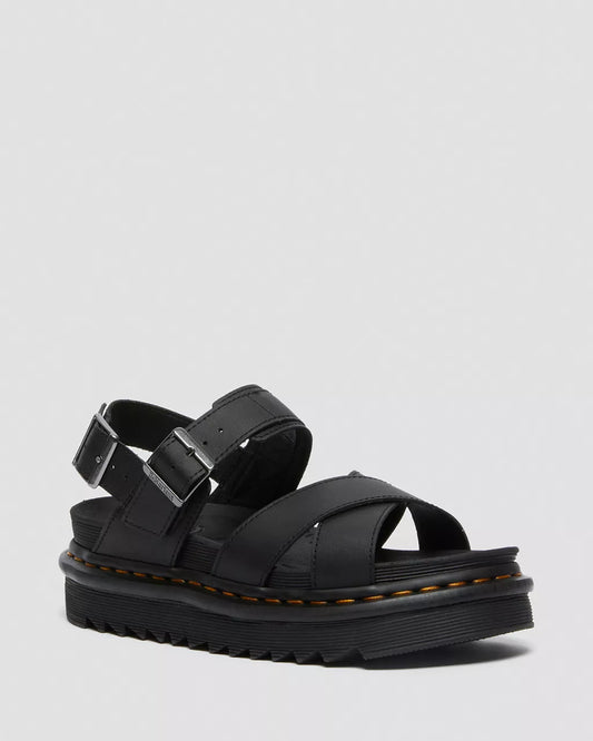 DR. MARTENS - Sandales VOSS II - Cuir - Noir