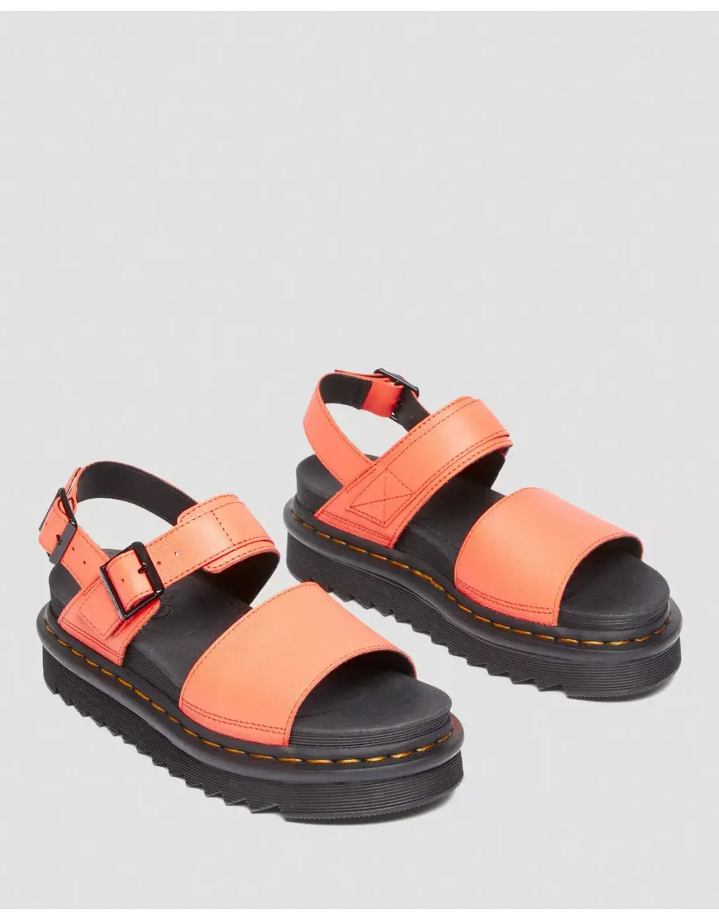 DR. MARTENS - Sandales VOSS - Cuir - Corail