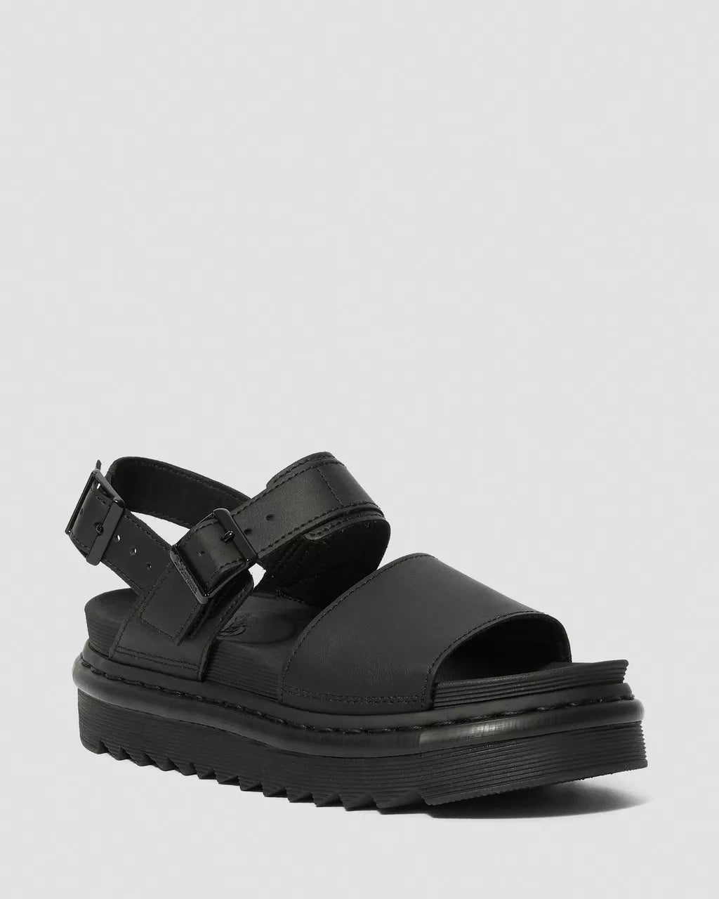 DR. MARTENS - Sandales VOSS - Cuir - Noir mono
