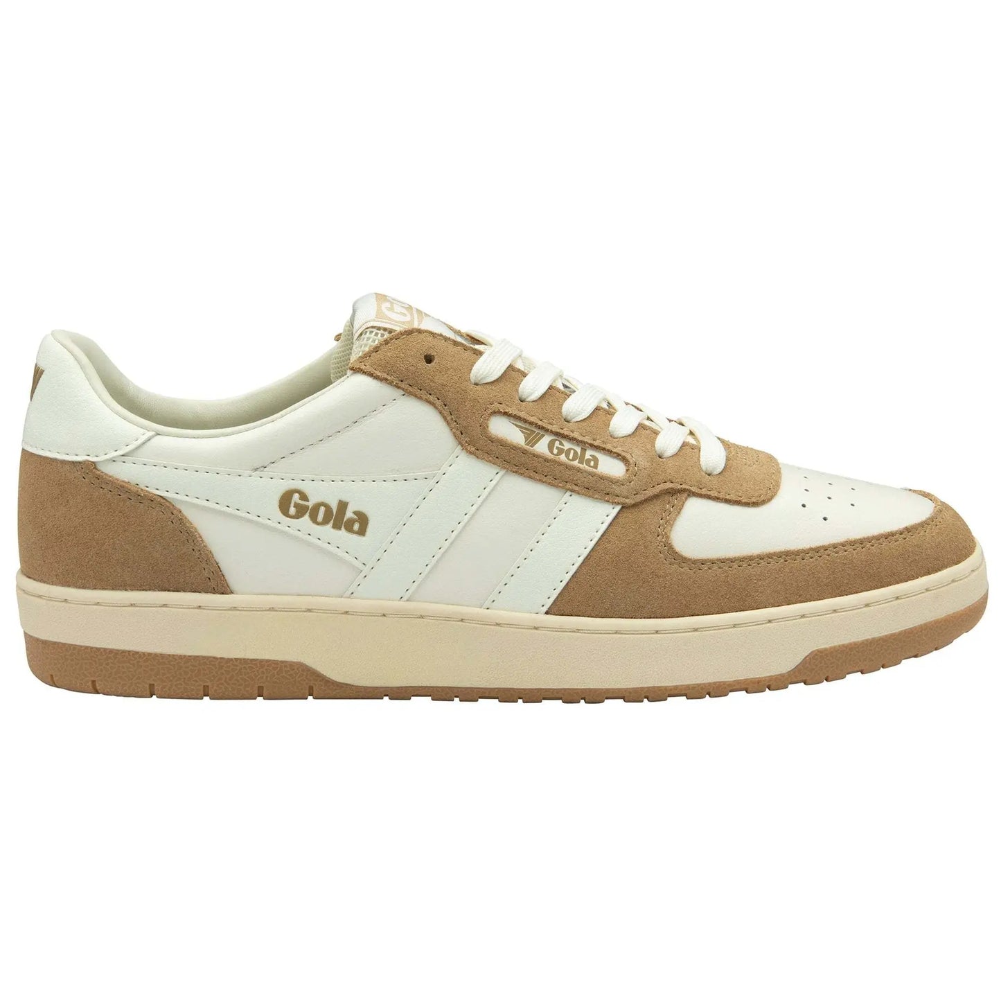 GOLA - Basket HAWK - Cuir - White/Caramel