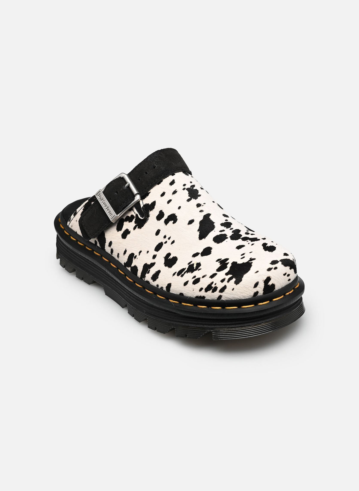 DR. MARTENS - Mule ZEBZAG - Suede - Dalmatian
