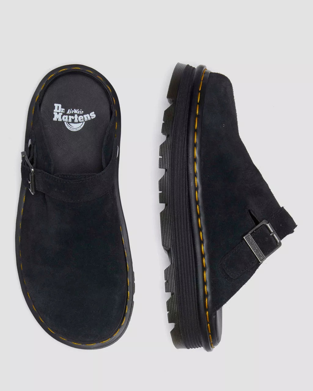 DR. MARTENS - Mule ZEBZAG - Suede - Noir