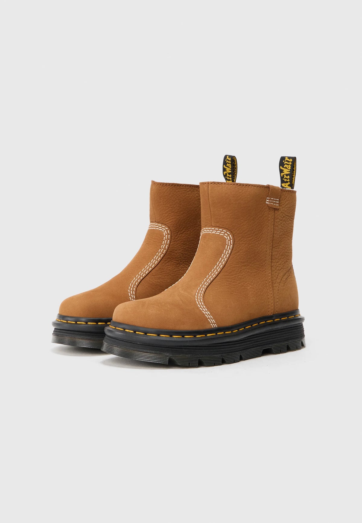 DR. MARTENS - Boots ZEBZAG RIGGER - Marron désert