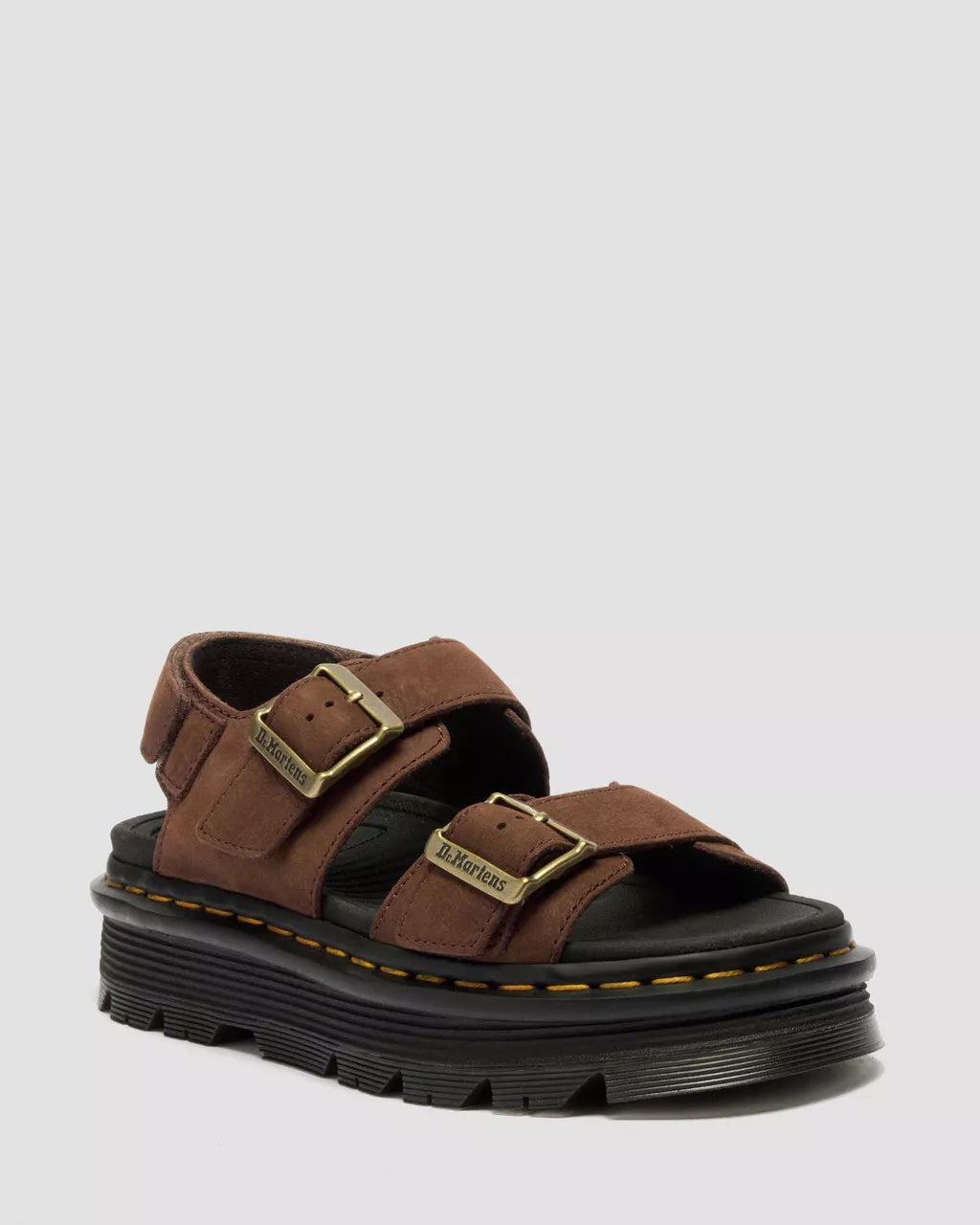 DR. MARTENS - Sandales ZEBZAG - Nubuck - Marron