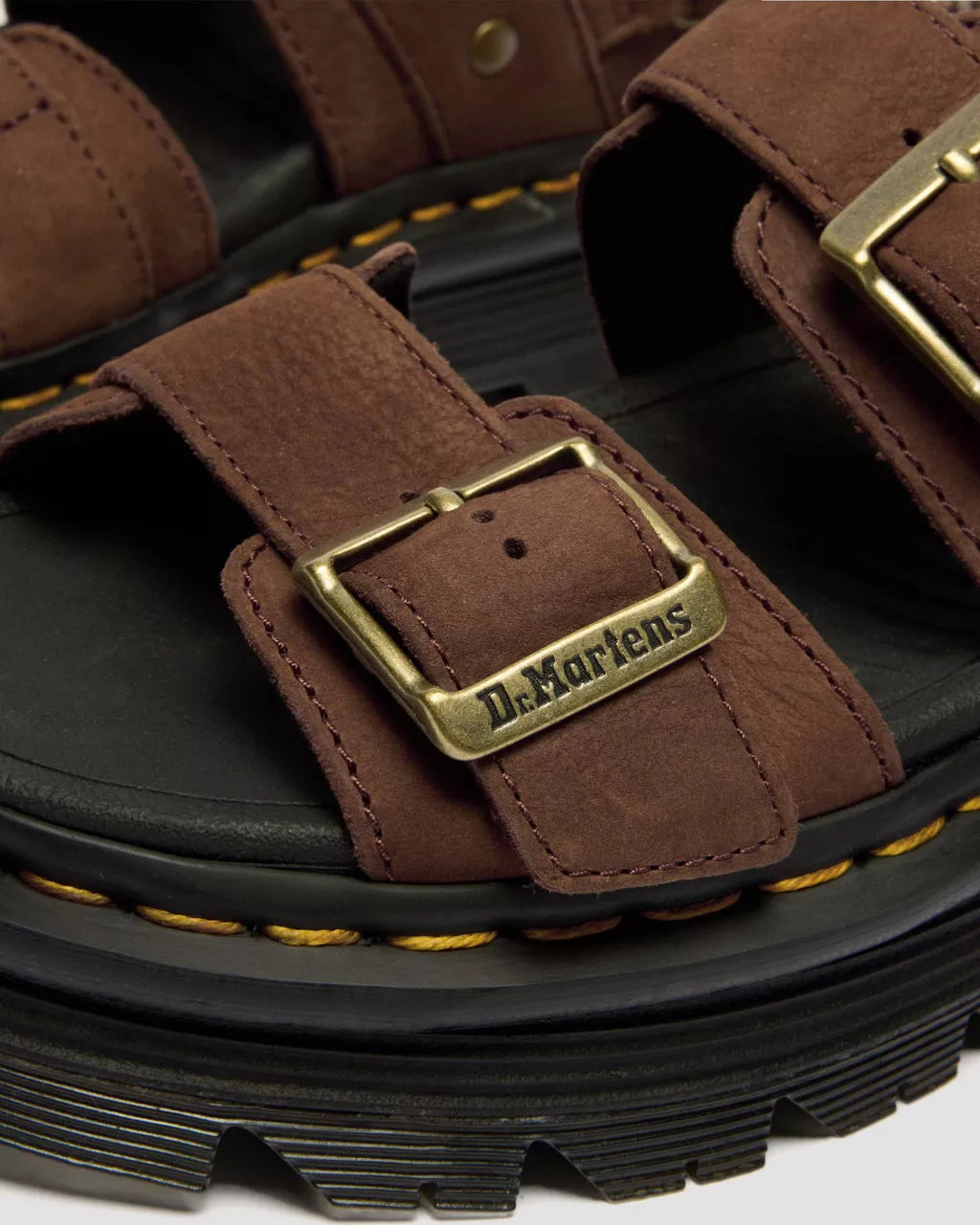 DR. MARTENS - Sandales ZEBZAG - Nubuck - Marron