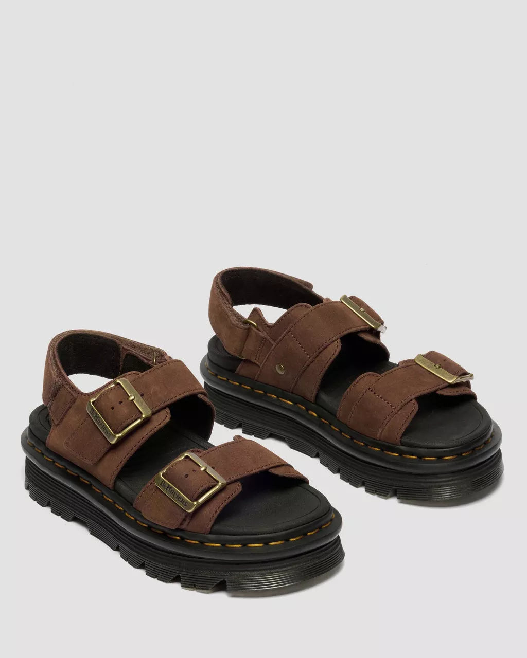 DR. MARTENS - Sandales ZEBZAG - Nubuck - Marron