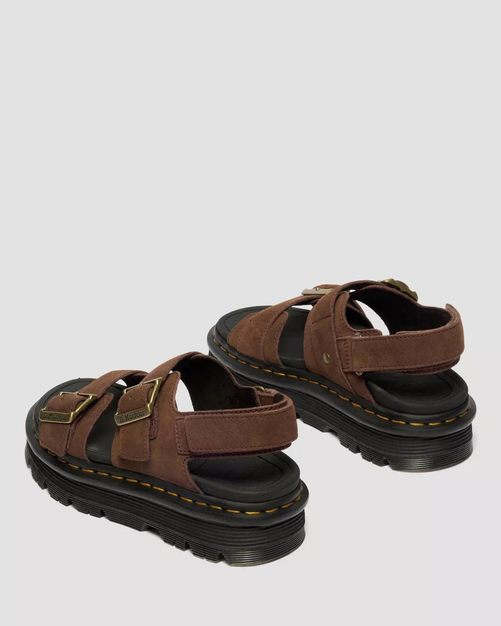 DR. MARTENS - Sandales ZEBZAG - Nubuck - Marron