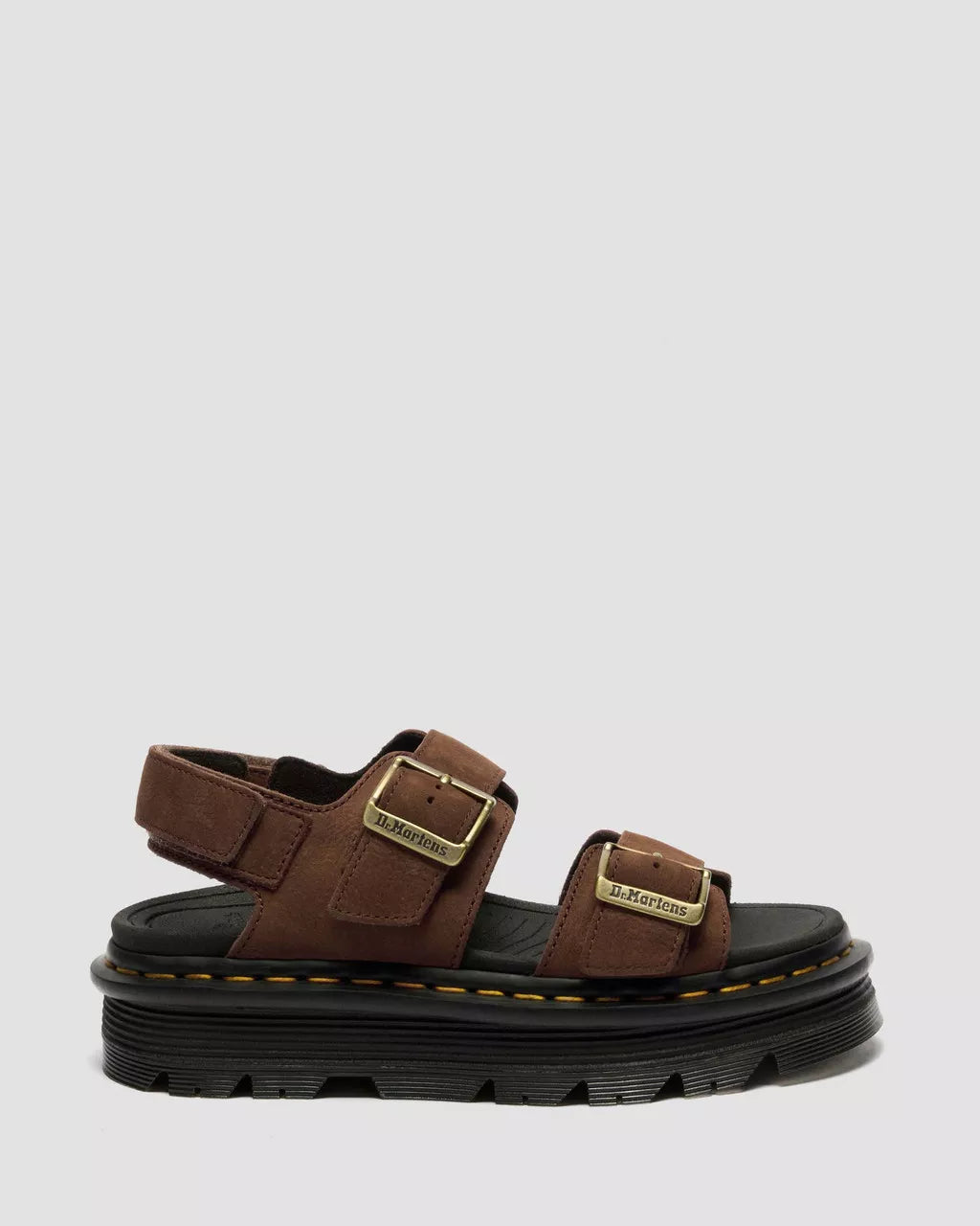 DR. MARTENS - Sandales ZEBZAG - Nubuck - Marron