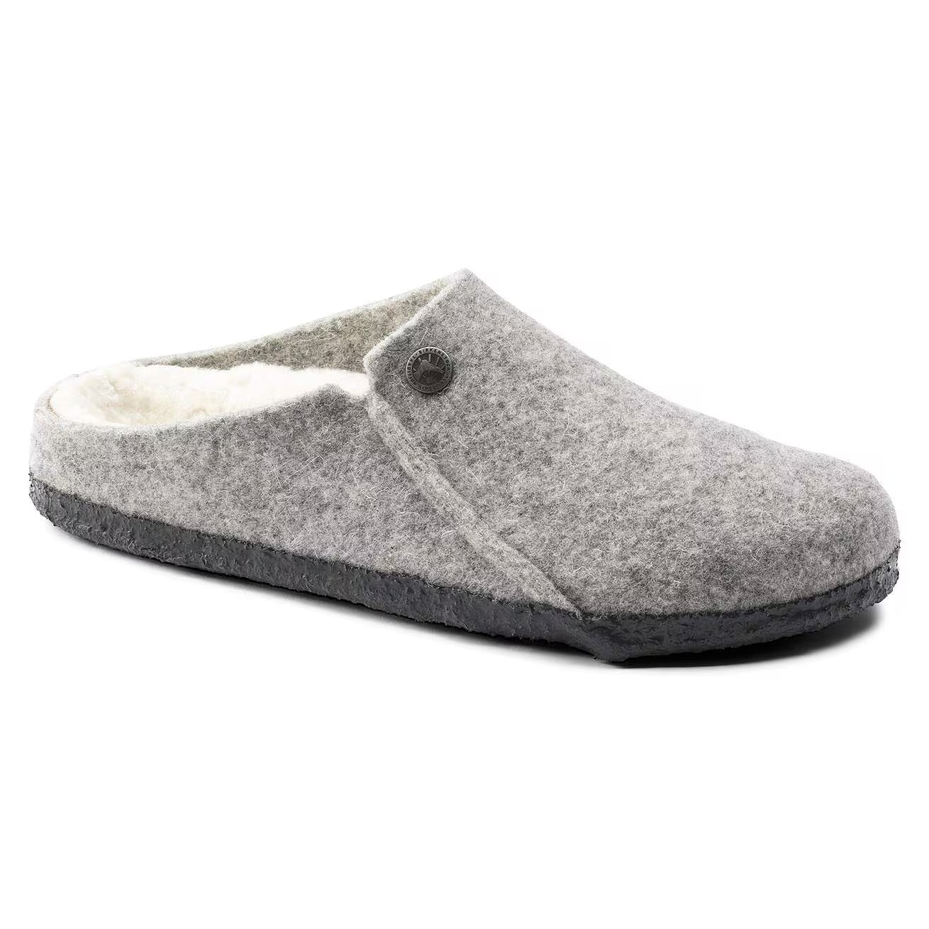 BIRKENSTOCK - Pantoufle ZERMATT fourrée - Gris clair