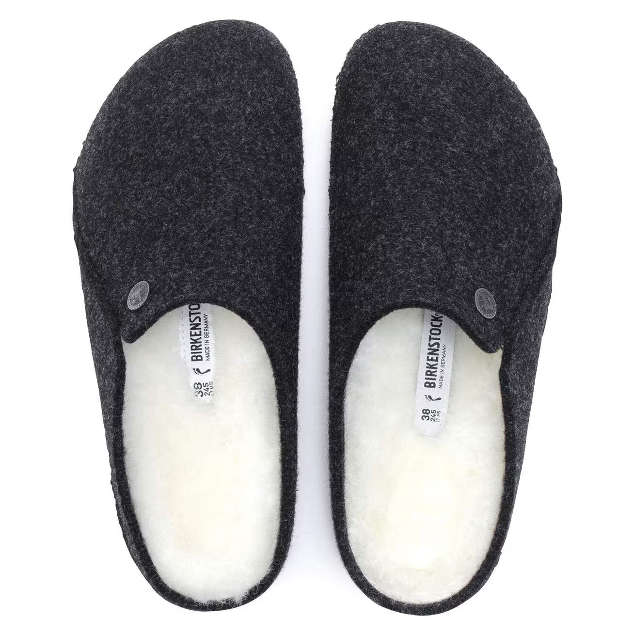 BIRKENSTOCK - Pantoufle fourrée ZERMATT - Feutre de laine - Anthracite