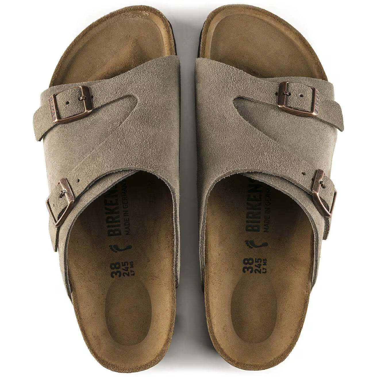 BIRKENSTOCK - Mule ZURICH - Suède - Taupe