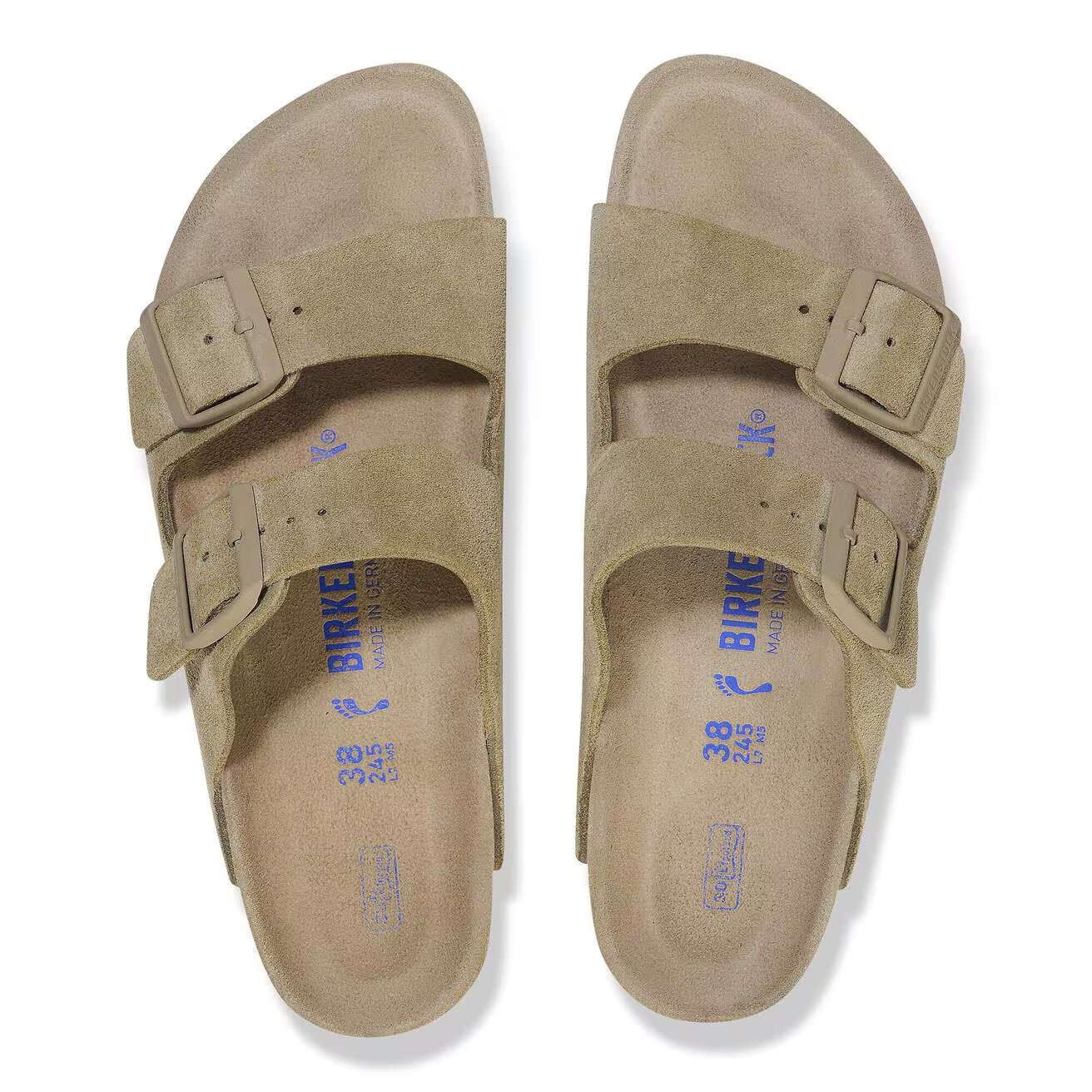 BIRKENSTOCK - Sandale ARIZONA - Suède - Lit de pied souple - Khaki