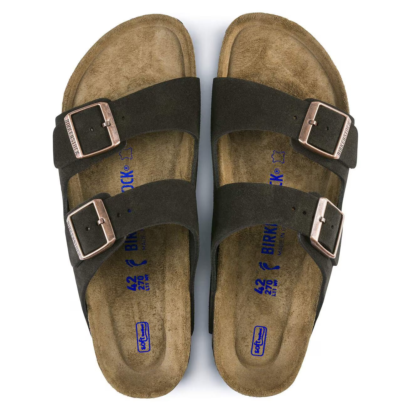 BIRKENSTOCK - Sandale ARIZONA Suède - Lit de pied souple - Mocca