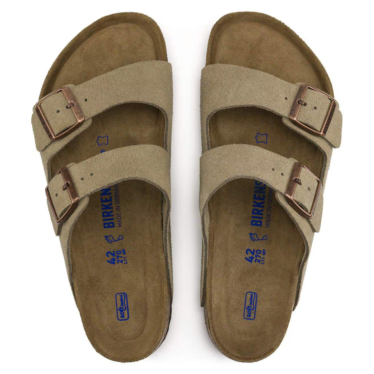 BIRKENSTOCK - Sandale ARIZONA Suédé - Lit de pied souple - Taupe