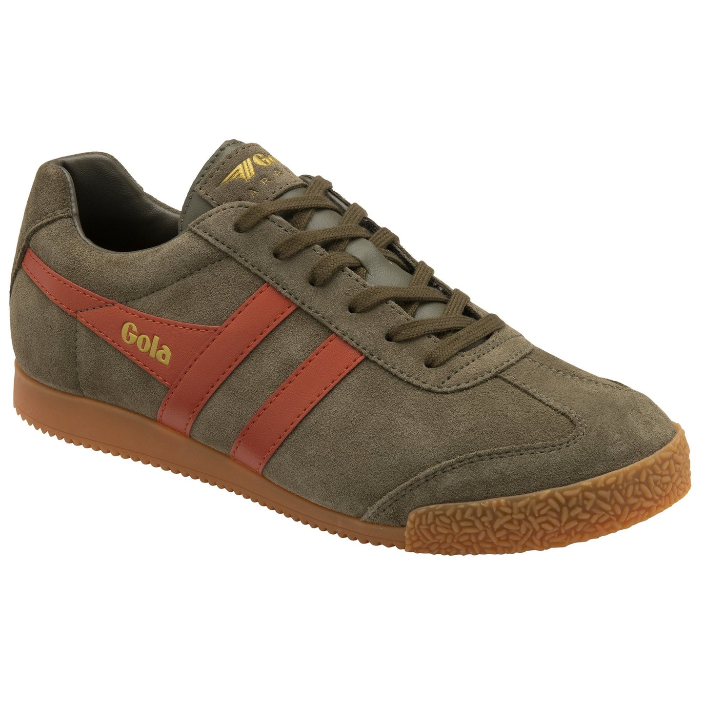 GOLA - Basket HARRIER - Daim - Kaki/Orange spice