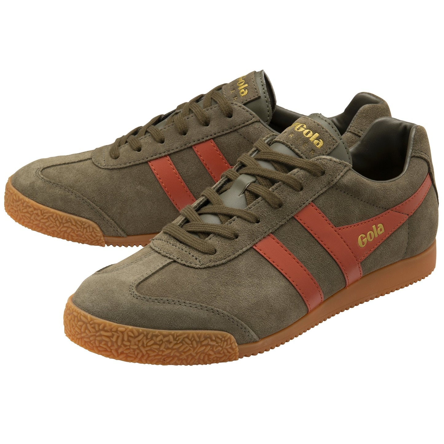GOLA - Basket HARRIER - Daim - Kaki/Orange spice