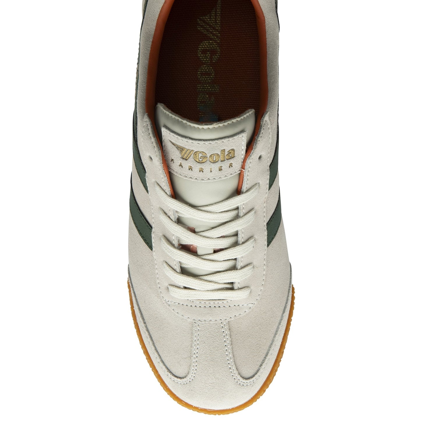 GOLA - Basket HARRIER - Daim - Off white/Evergreen/Moody orange
