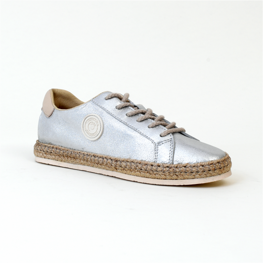 Pataugas PAM espadrille cuir argent silver femme